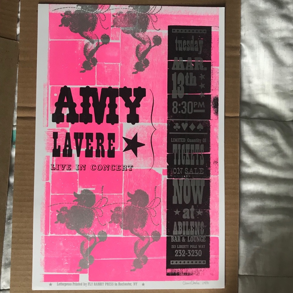 Amy Lavere Event Poster by Moon Rabbit Press - Picture 1 of 3